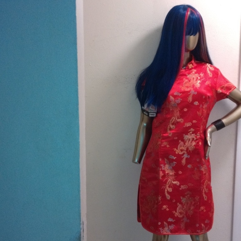 Beautiful dragon print Chinese dress beautifully design very soft material